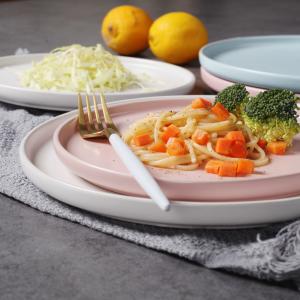 ceramic plate breakfast cutlery